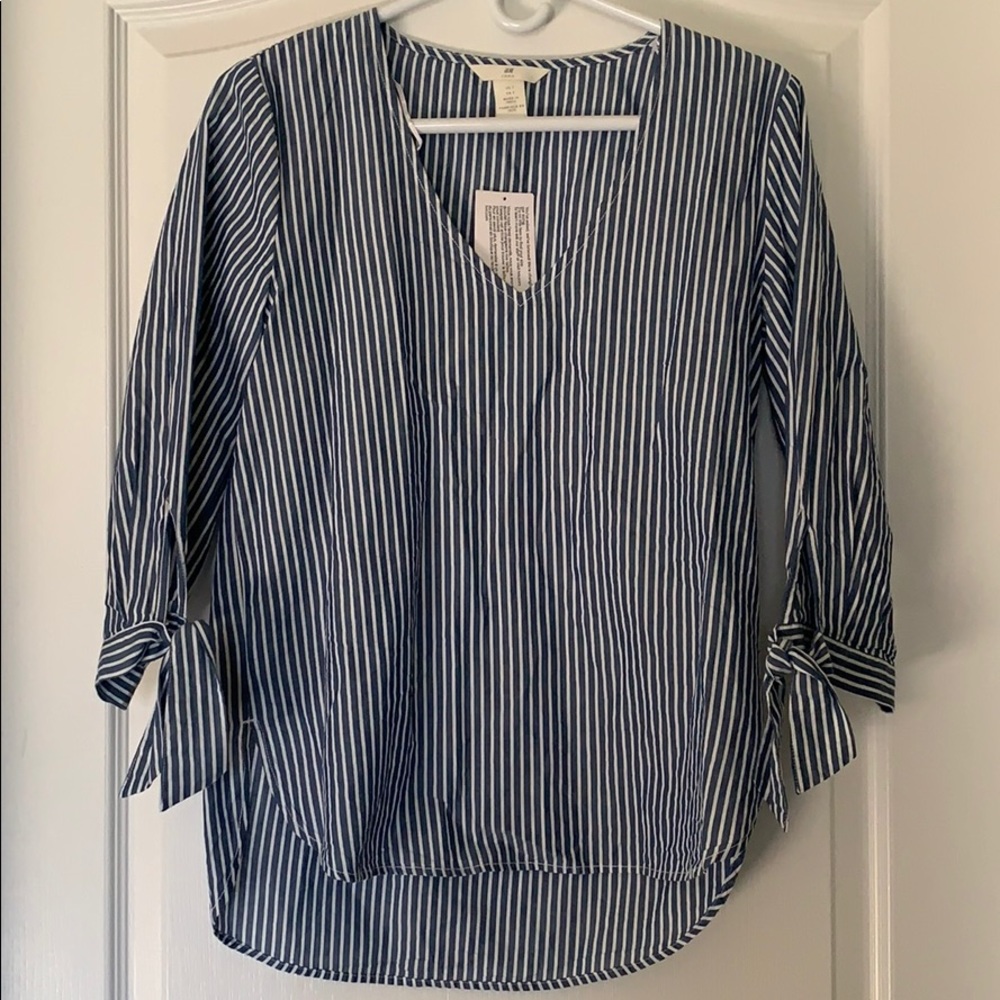 H&M pinstripe blouse